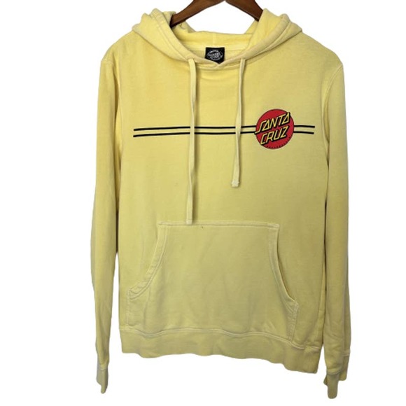 Santa Cruz Classic Dot Skateboard Yellow Hoodie size XS - Picture 1 of 12